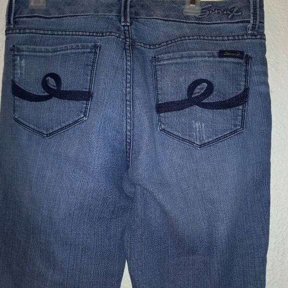 Seven 7 Bootcut Distressed Jeans - Picture 7 of 12